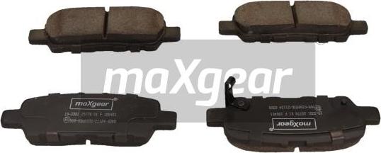 Maxgear 19-3381 - Комплект спирачно феродо, дискови спирачки vvparts.bg