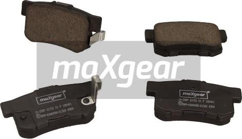 Maxgear 19-3387 - Комплект спирачно феродо, дискови спирачки vvparts.bg