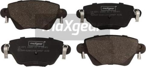 Maxgear 19-3371 - Комплект спирачно феродо, дискови спирачки vvparts.bg