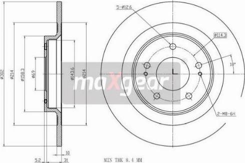 Maxgear 19-3242 - Спирачен диск vvparts.bg