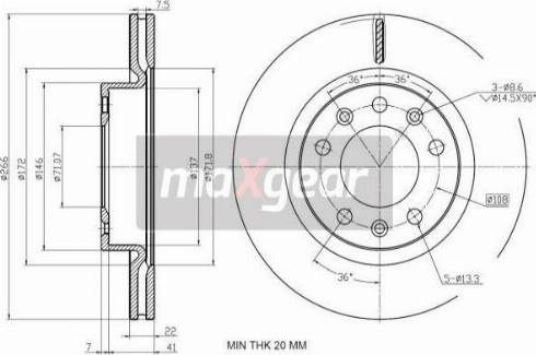 Maxgear 19-3237 - Спирачен диск vvparts.bg