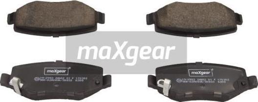 Maxgear 19-2993 - Комплект спирачно феродо, дискови спирачки vvparts.bg