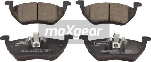 Maxgear 19-2997 - Комплект спирачно феродо, дискови спирачки vvparts.bg