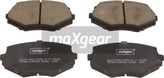 Maxgear 19-2949 - Комплект спирачно феродо, дискови спирачки vvparts.bg