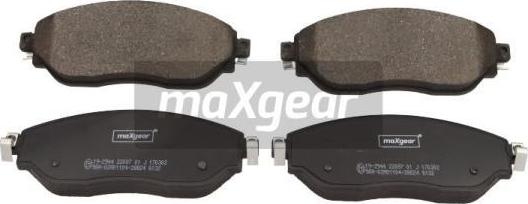 Maxgear 19-2944 - Комплект спирачно феродо, дискови спирачки vvparts.bg