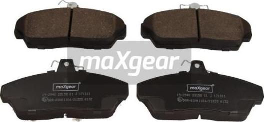 Maxgear 19-2940 - Комплект спирачно феродо, дискови спирачки vvparts.bg