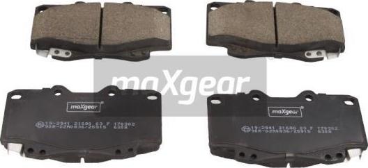 Maxgear 19-2941 - Комплект спирачно феродо, дискови спирачки vvparts.bg