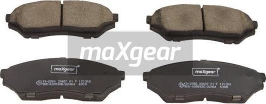 Maxgear 19-2956 - Комплект спирачно феродо, дискови спирачки vvparts.bg