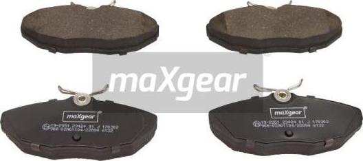 Maxgear 19-2951 - Комплект спирачно феродо, дискови спирачки vvparts.bg