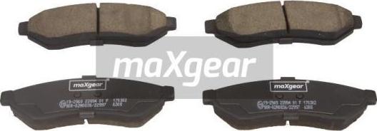 Maxgear 19-2969 - Комплект спирачно феродо, дискови спирачки vvparts.bg