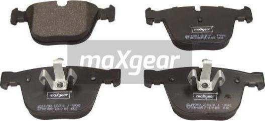 Maxgear 19-2961 - Комплект спирачно феродо, дискови спирачки vvparts.bg