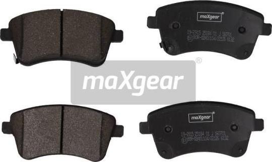 Maxgear 19-2915 - Комплект спирачно феродо, дискови спирачки vvparts.bg