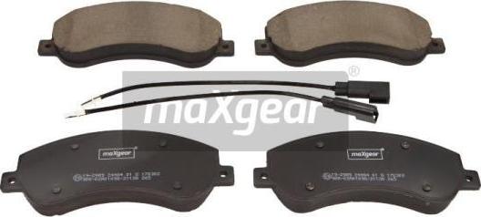 Maxgear 19-2989 - Комплект спирачно феродо, дискови спирачки vvparts.bg
