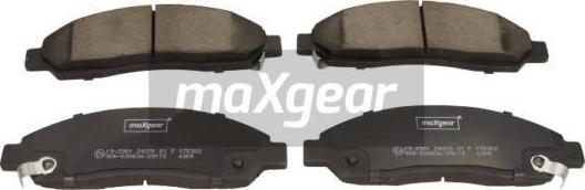 Maxgear 19-2981 - Комплект спирачно феродо, дискови спирачки vvparts.bg