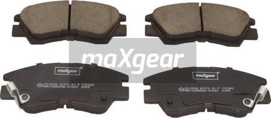 Maxgear 19-2938 - Комплект спирачно феродо, дискови спирачки vvparts.bg