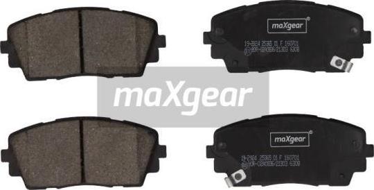 Maxgear 19-2924 - Комплект спирачно феродо, дискови спирачки vvparts.bg