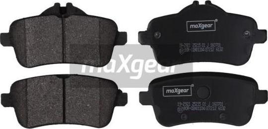 Maxgear 19-2921 - Комплект спирачно феродо, дискови спирачки vvparts.bg