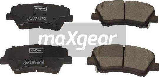 Maxgear 19-2927 - Комплект спирачно феродо, дискови спирачки vvparts.bg