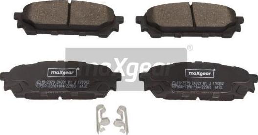 Maxgear 19-2979 - Комплект спирачно феродо, дискови спирачки vvparts.bg