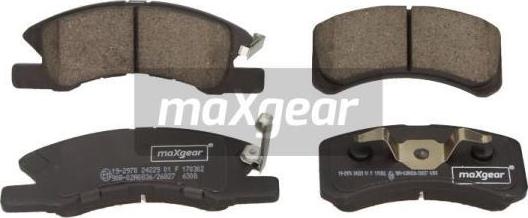 Maxgear 19-2978 - Комплект спирачно феродо, дискови спирачки vvparts.bg