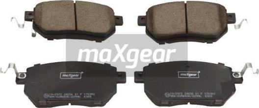 Maxgear 19-2972 - Комплект спирачно феродо, дискови спирачки vvparts.bg