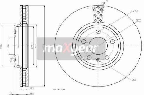 Maxgear 19-2447MAX - Спирачен диск vvparts.bg