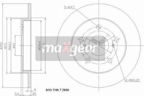 Maxgear 19-2467 - Спирачен диск vvparts.bg