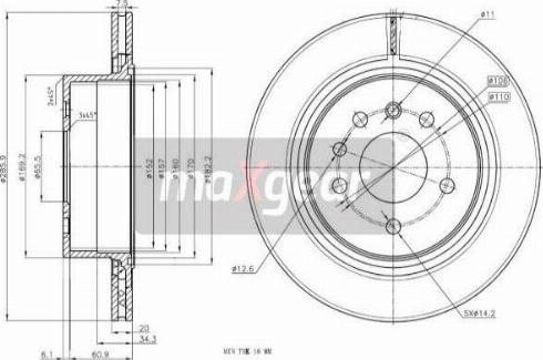 Maxgear 19-2472 - Спирачен диск vvparts.bg