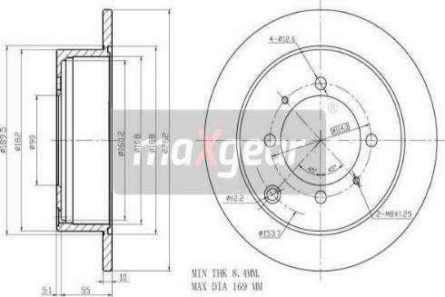 Maxgear 19-2557 - Спирачен диск vvparts.bg