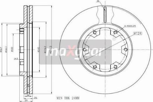 Maxgear 19-2569 - Спирачен диск vvparts.bg