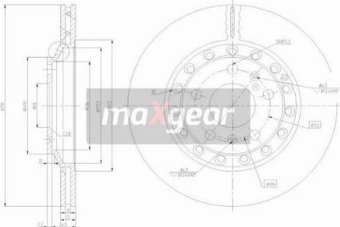 Maxgear 19-2512 - Спирачен диск vvparts.bg