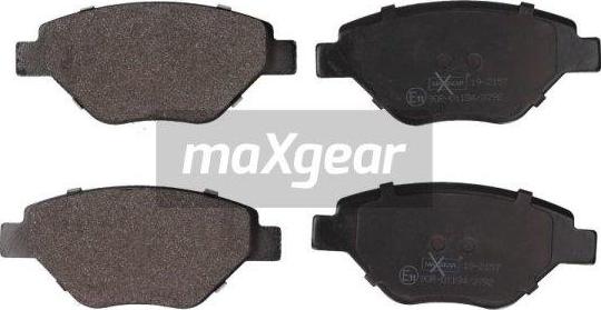 Maxgear 19-2157 - Комплект спирачно феродо, дискови спирачки vvparts.bg