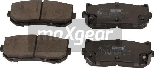 Maxgear 19-2167 - Комплект спирачно феродо, дискови спирачки vvparts.bg