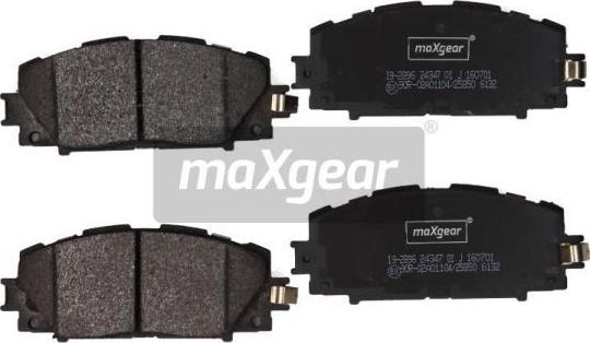 Maxgear 19-2896 - Комплект спирачно феродо, дискови спирачки vvparts.bg