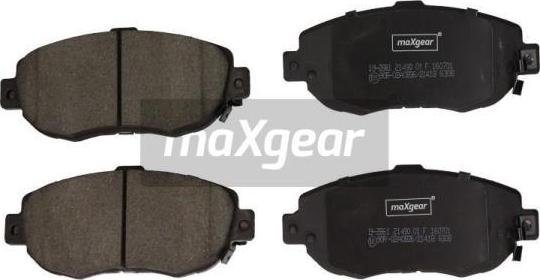 Maxgear 19-2861 - Комплект спирачно феродо, дискови спирачки vvparts.bg