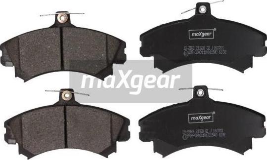 Maxgear 19-2863 - Комплект спирачно феродо, дискови спирачки vvparts.bg