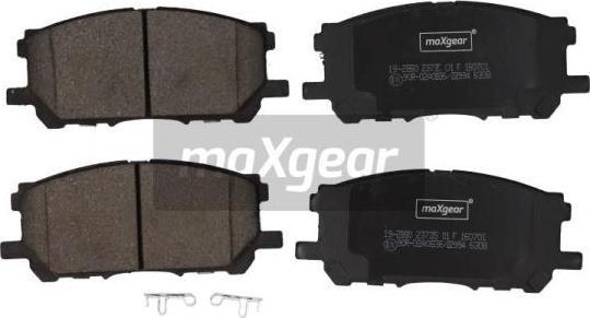 Maxgear 19-2880 - Комплект спирачно феродо, дискови спирачки vvparts.bg
