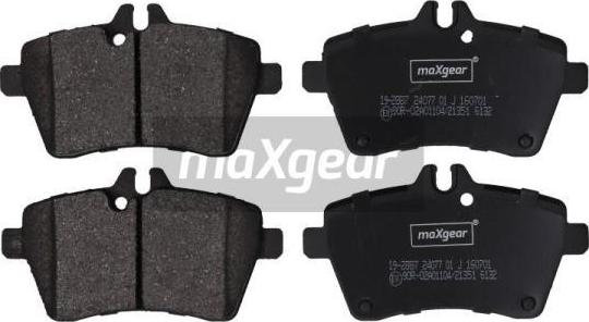 Maxgear 19-2887 - Комплект спирачно феродо, дискови спирачки vvparts.bg
