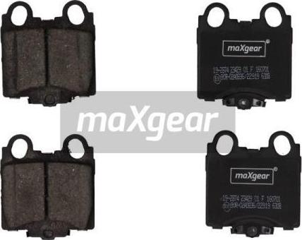 Maxgear 19-2874 - Комплект спирачно феродо, дискови спирачки vvparts.bg