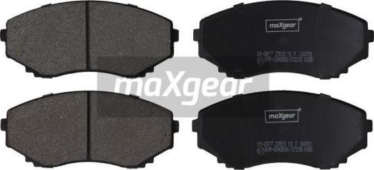 Maxgear 19-2877 - Комплект спирачно феродо, дискови спирачки vvparts.bg