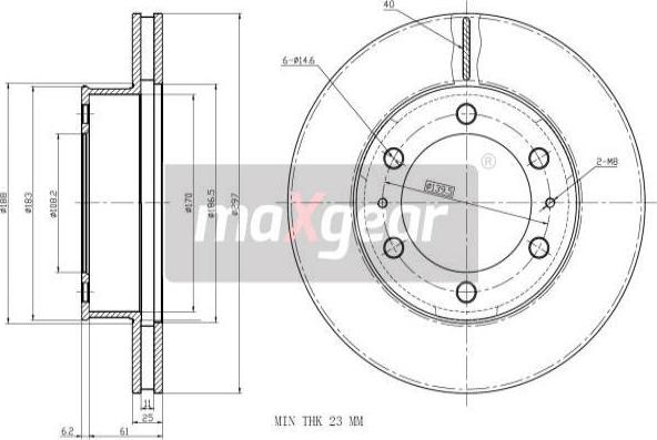 Maxgear 19-2350 - Спирачен диск vvparts.bg