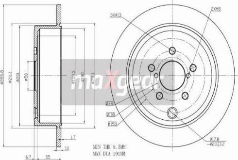 Maxgear 19-2271 - Спирачен диск vvparts.bg