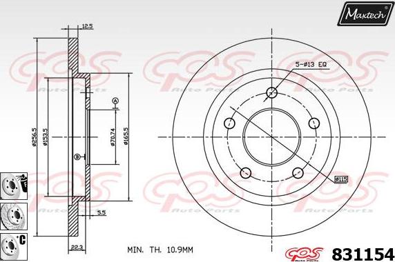 Maxtech 70180213 - Уплътнение, бутало на спирачния апарат vvparts.bg