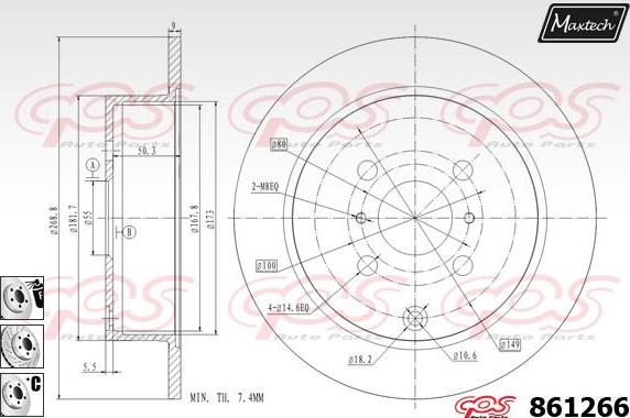 Maxtech 70180396 - Уплътнение, бутало на спирачния апарат vvparts.bg