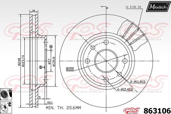 Maxtech 6276600 - Спирачен апарат vvparts.bg