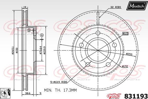 Maxtech 6271002 - Спирачен апарат vvparts.bg