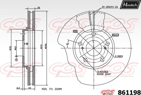 Maxtech 855002 - Спирачен диск vvparts.bg