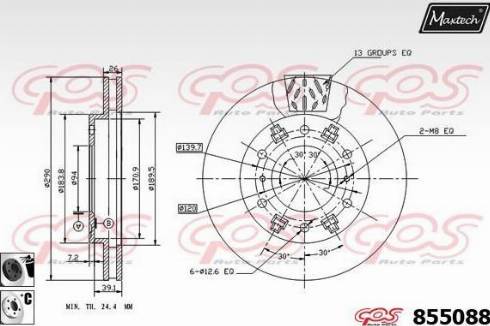 Maxtech 855088.6060 - Спирачен диск vvparts.bg