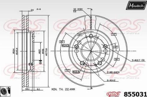 Maxtech 855031.0060 - Спирачен диск vvparts.bg