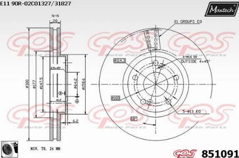 Maxtech 851091.0060 - Спирачен диск vvparts.bg